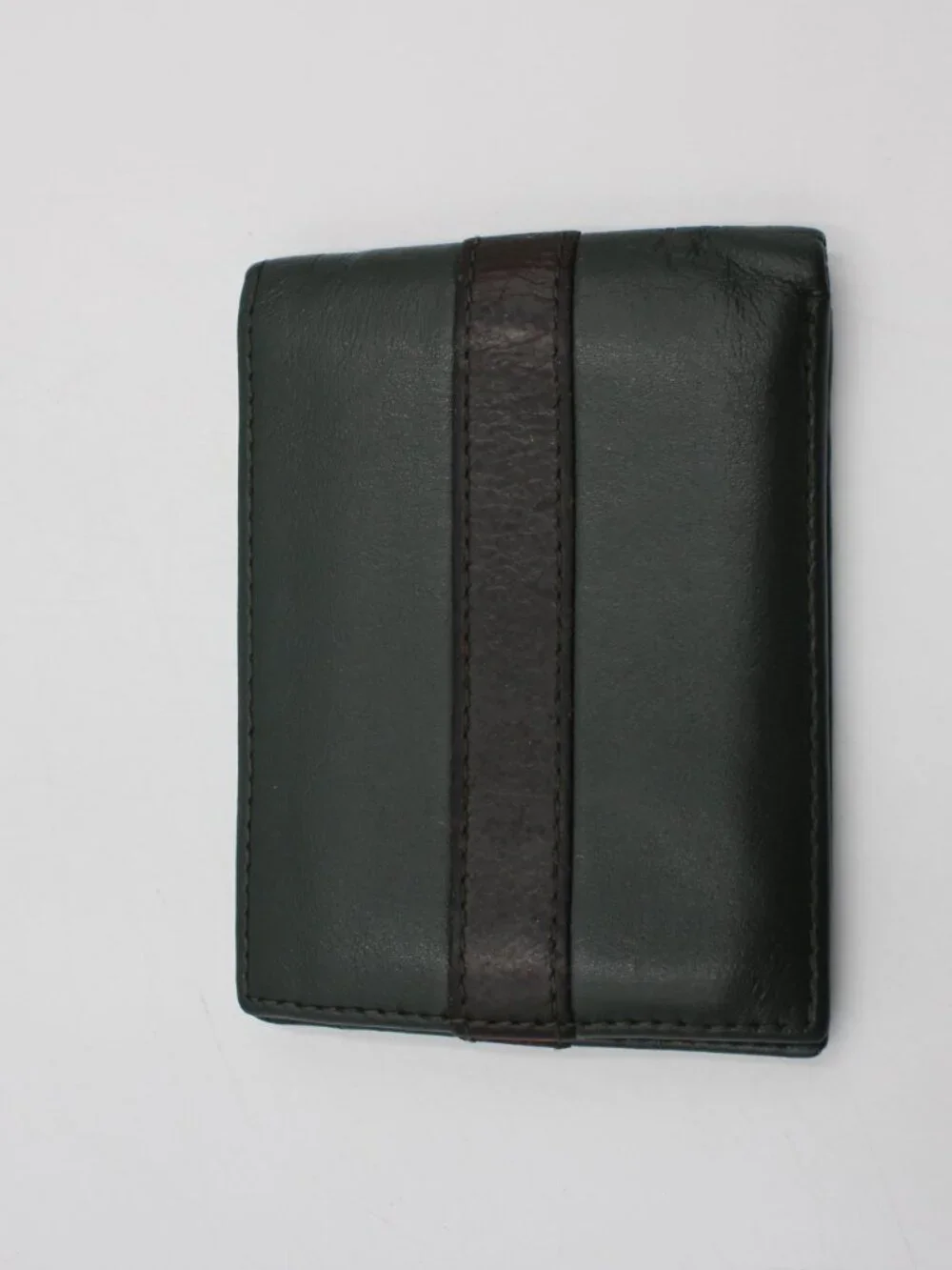 Tommy Hilfiger Genuine Leather Bifold Wallet Gray Black Logo Multi Card Slots